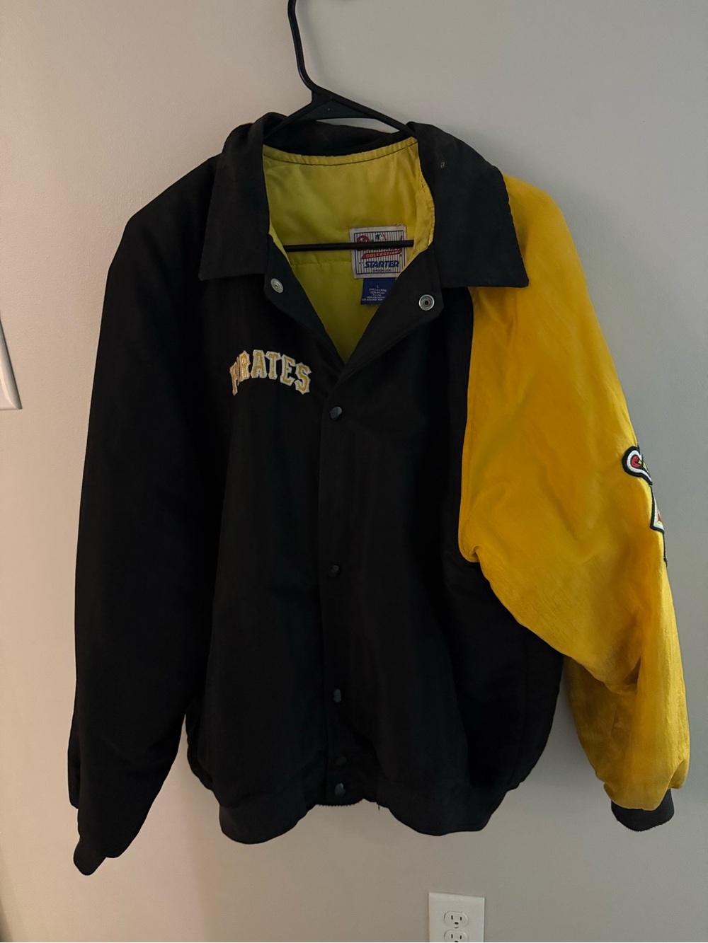 Diamond Supply Co. Black and Yellow Varsity-Style Bomber Jacket